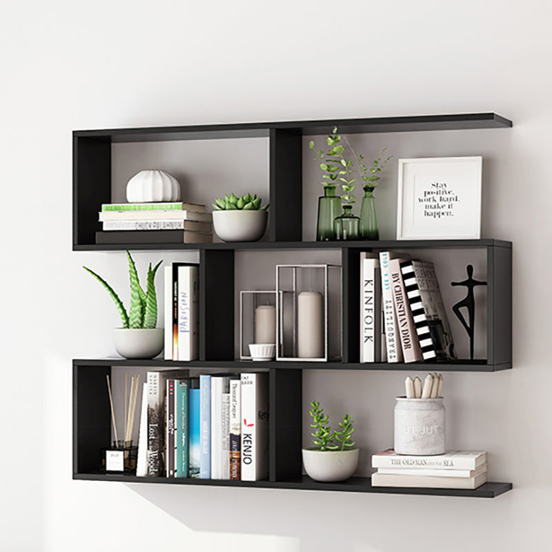 Floating Wall Mounted Shelf Bookcase Soild Wood Book Shelf for Study Room