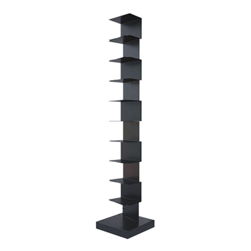 13.8" Wide Corner Shelf Bookcase Modern Metal Bookcase Multi Tiers Closed Back