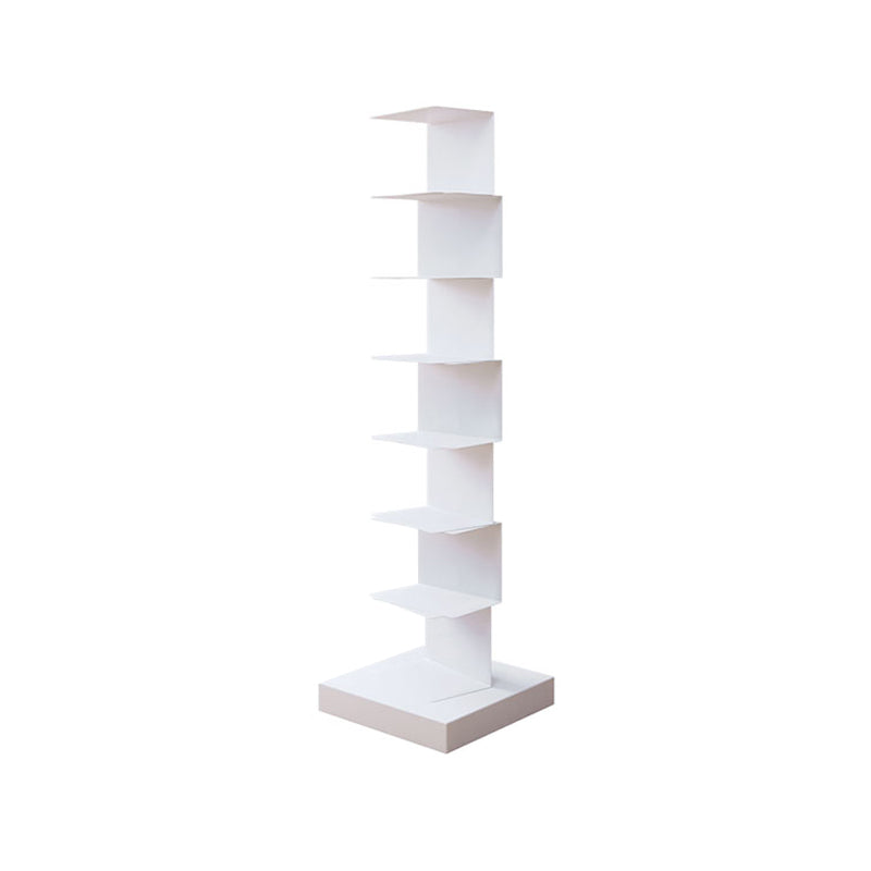 13.8" Wide Corner Shelf Bookcase Modern Metal Bookcase Multi Tiers Closed Back