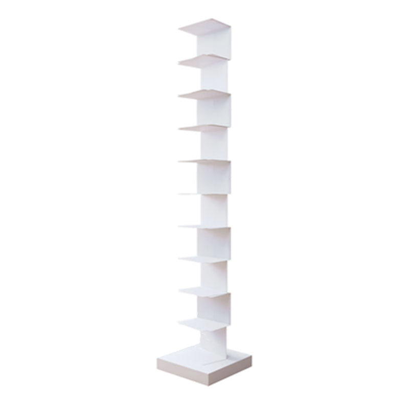 13.8" Wide Corner Shelf Bookcase Modern Metal Bookcase Multi Tiers Closed Back