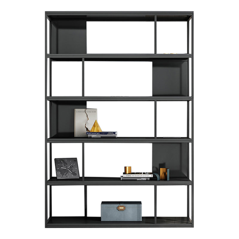 Modern Steel Bookcase Rectangular Shelves 71"H X 12" W Bookshelf for Office