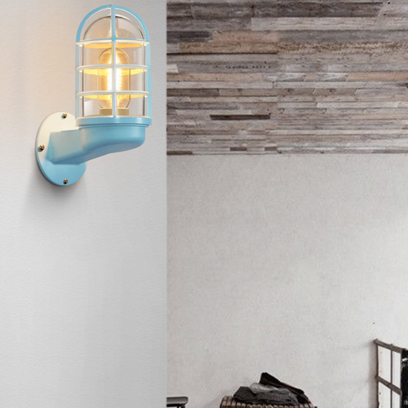 1-Light Geometric Wall Light Sconce Modern Style Metal Wall Mounted Lights