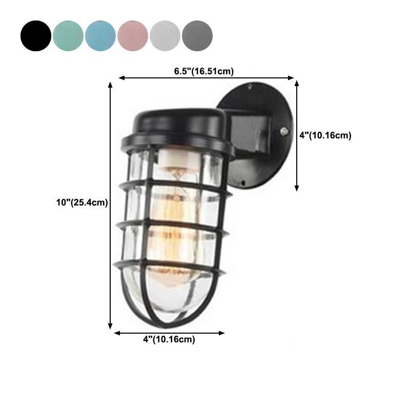 1-Light Geometric Wall Light Sconce Modern Style Metal Wall Mounted Lights