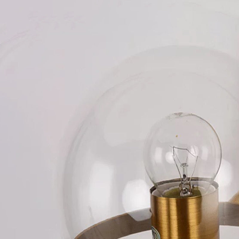 Industrial 1 - Light Wall Light Fixture Iron and Glass Wall Sconce in Black / Gold