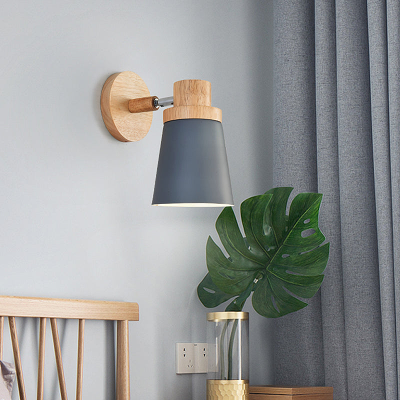 1-Light Tapered Wall Light Sconce Modern Style Metal Wall Mounted Lights