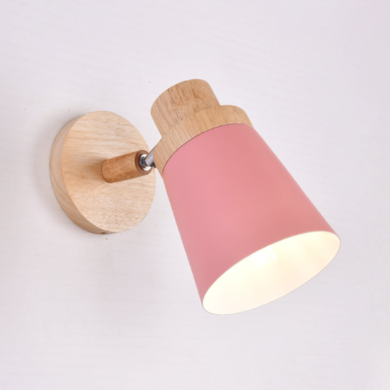 1-Light Tapered Wall Light Sconce Modern Style Metal Wall Mounted Lights