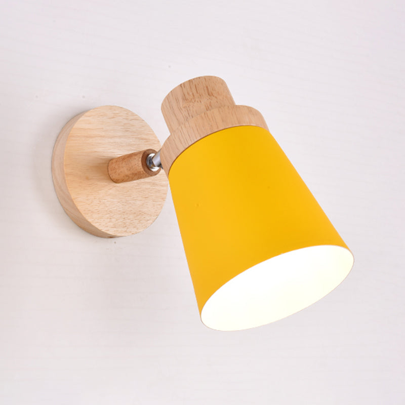 1-Light Tapered Wall Light Sconce Modern Style Metal Wall Mounted Lights