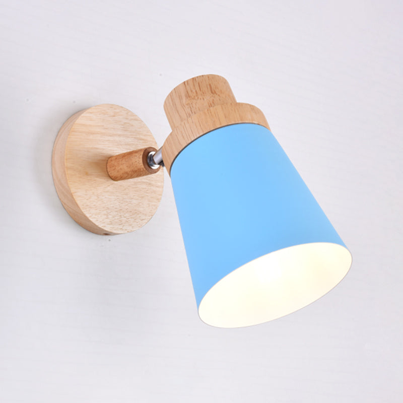 1-Light Tapered Wall Light Sconce Modern Style Metal Wall Mounted Lights