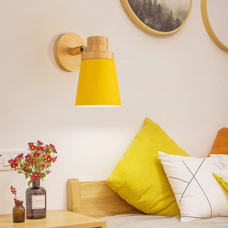 1-Light Tapered Wall Light Sconce Modern Style Metal Wall Mounted Lights