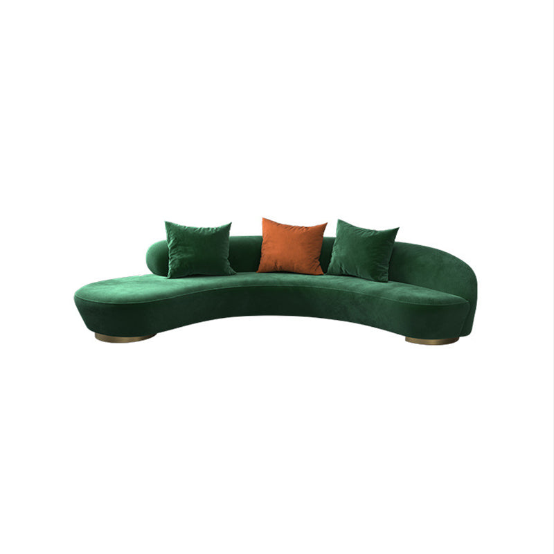 Contemporary Velvet Tuxedo Arm Sofa with Tight Back for Apartment