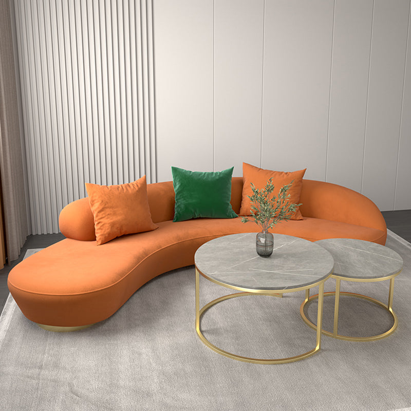 Contemporary Velvet Tuxedo Arm Sofa with Tight Back for Apartment