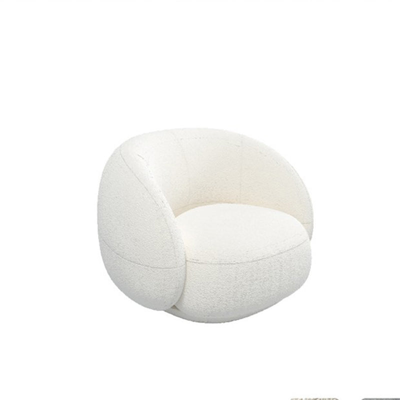 Recessed Arm Curved Sofa Contemporary Moon Shape Sofa for Apartment