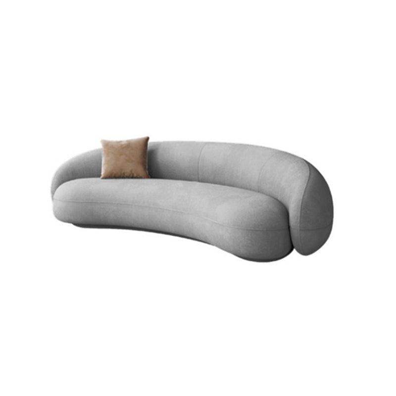 Contemporary Sofa with Tuxedo Arm for Living Room Curved Sofa