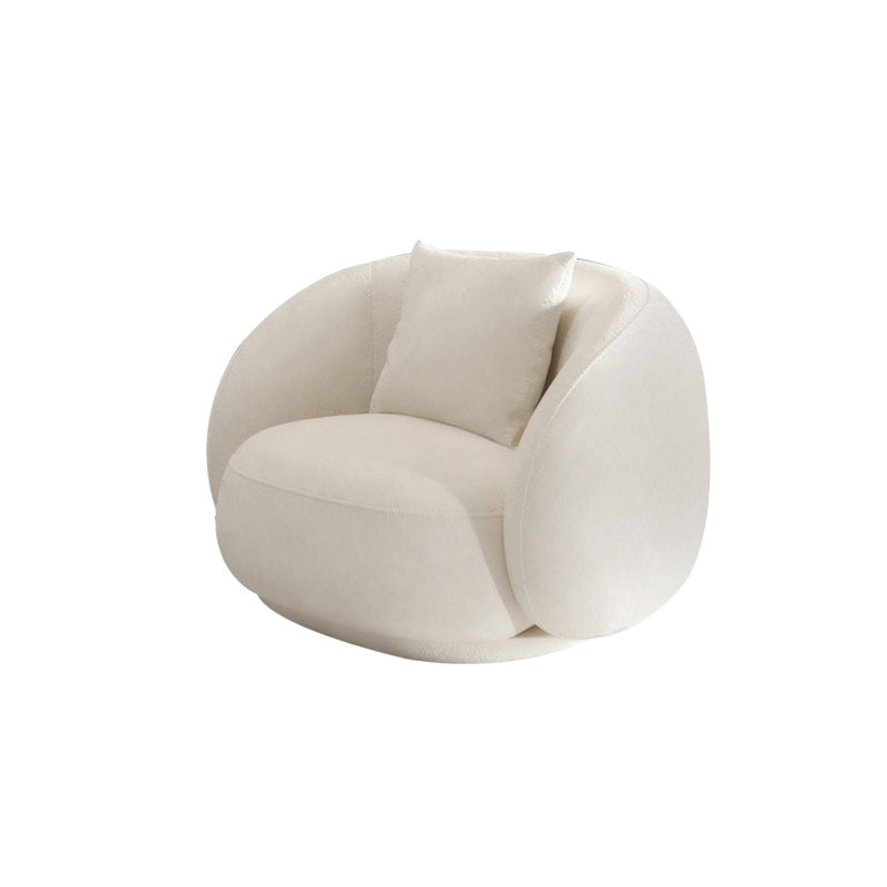 Contemporary Sofa with Tuxedo Arm for Living Room Curved Sofa
