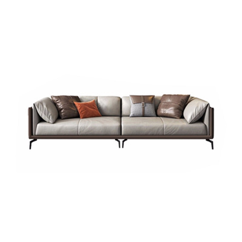 Modern Cushions Sofa 33.5" D Tuxedo Arm Sofa for Living Room