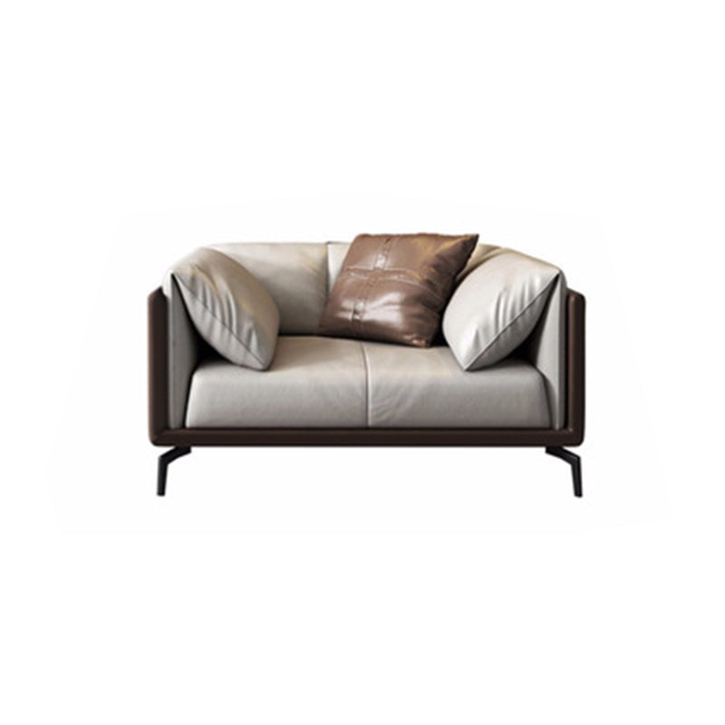 Modern Cushions Sofa 33.5" D Tuxedo Arm Sofa for Living Room