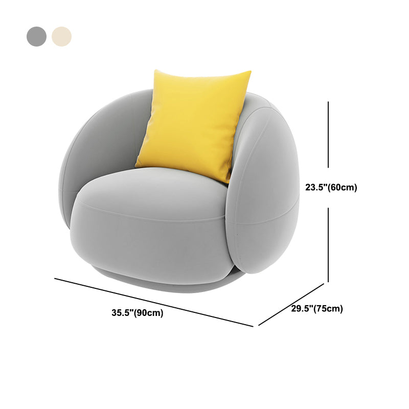 Contemporary 23.6" /27.5"H Wool/Velvet Slope Arm Sofa For Living Room