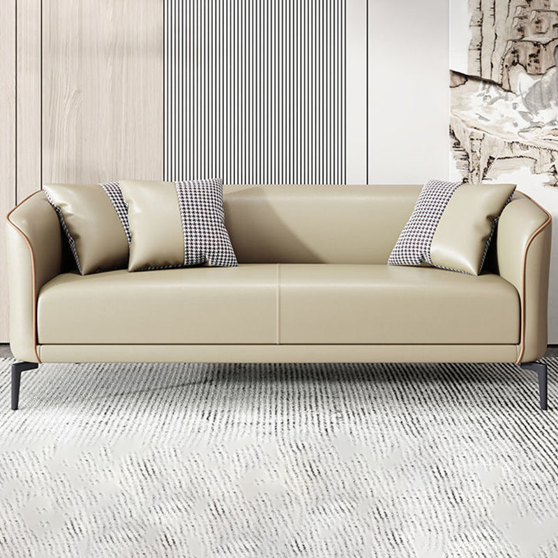 25.98" Wide Tuxedo Arm Sofa Stain Resistant Standard Sofa with 2 Pillow