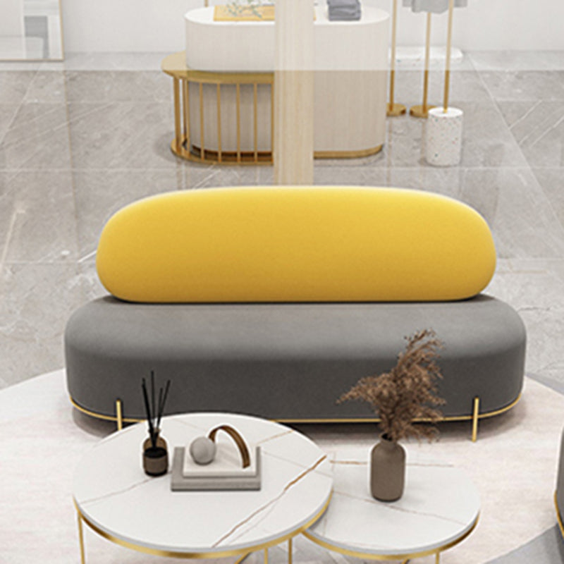 Contemporary Armless Sofa with Tight Back for Apartment Sofa