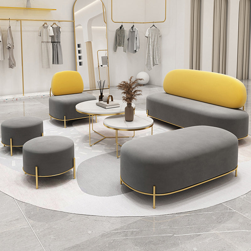 Contemporary Armless Sofa with Tight Back for Apartment Sofa