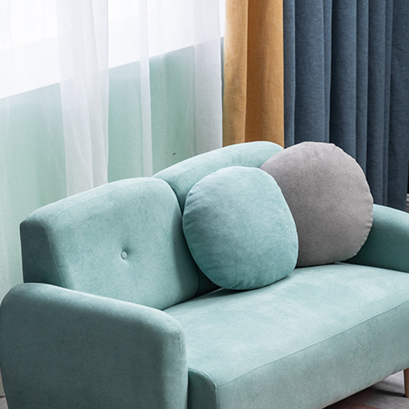Velvet Sofa 29.52" H Recessed Arm with 3-seater Contemporary