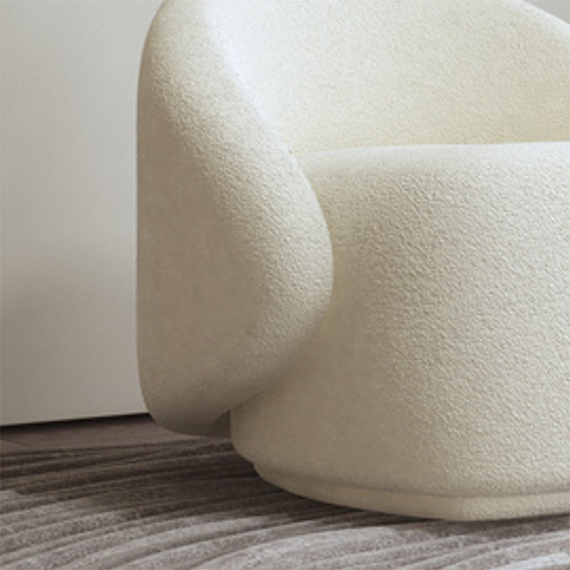 Contemporary Curved Sofa in Beige for Apartment 28.35" High Sofa