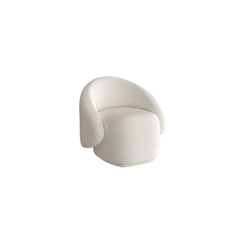 Contemporary Curved Sofa in Beige for Apartment 28.35" High Sofa