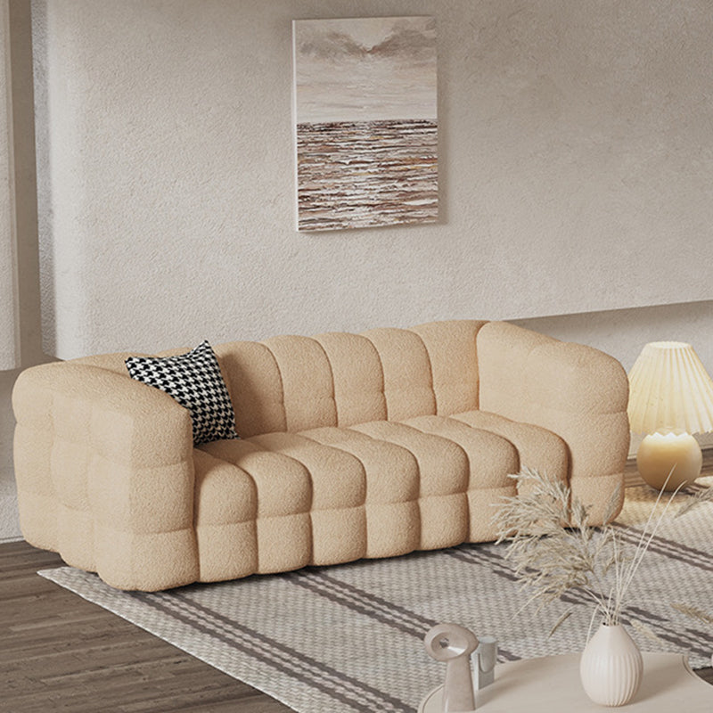 Modern 29.5" Height Tuxedo Arm Biscuit Back Sofa For Living Room