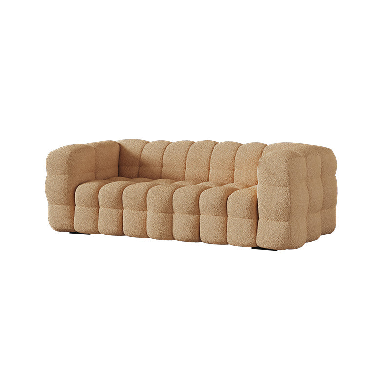 Modern 29.5" Height Tuxedo Arm Biscuit Back Sofa For Living Room