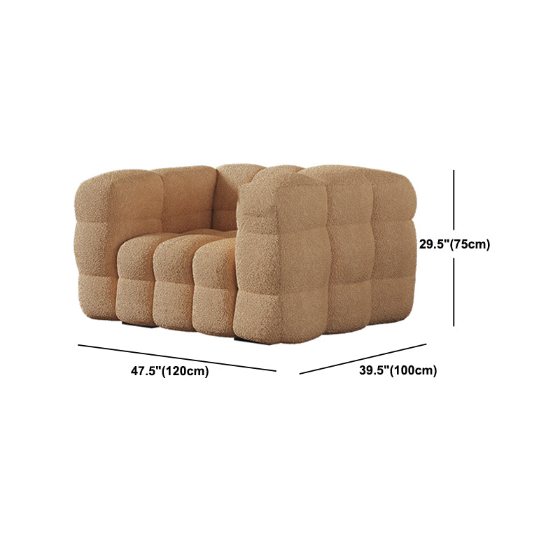 Modern 29.5" Height Tuxedo Arm Biscuit Back Sofa For Living Room