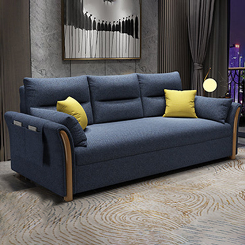 Contemporary Pillow Back Sofa Bed with Storage for Apartment