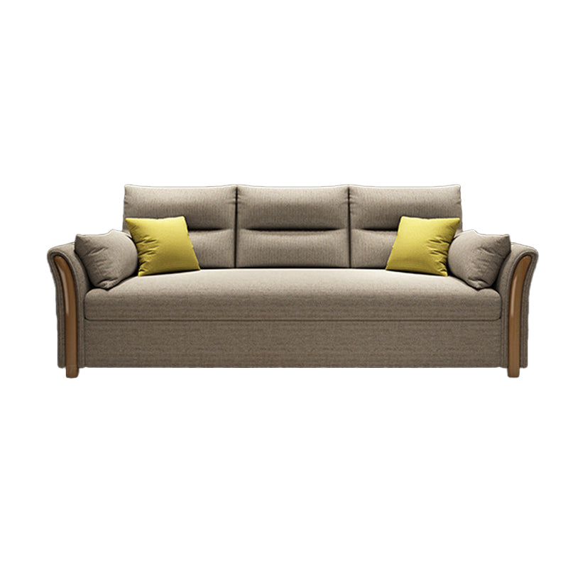 Contemporary Pillow Back Sofa Bed with Storage for Apartment