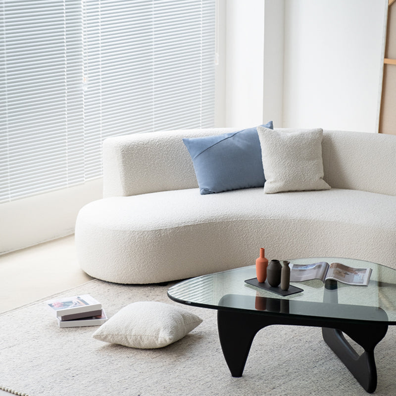 Contemporary 27.5" H Wool 2-3 Seater Armless Sofa For Living Room