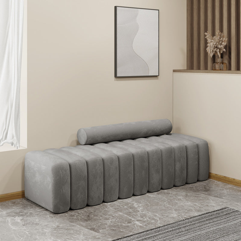 Modern Style Lamb/flannelette Sofa with No Armrest and No Cushion Back
