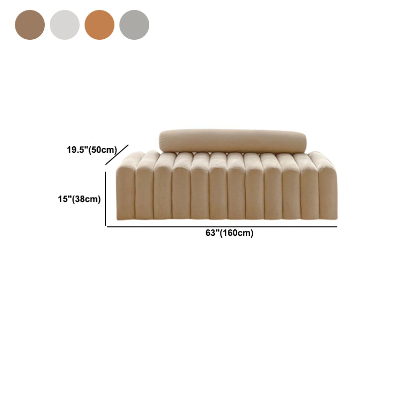 Modern Style Lamb/flannelette Sofa with No Armrest and No Cushion Back