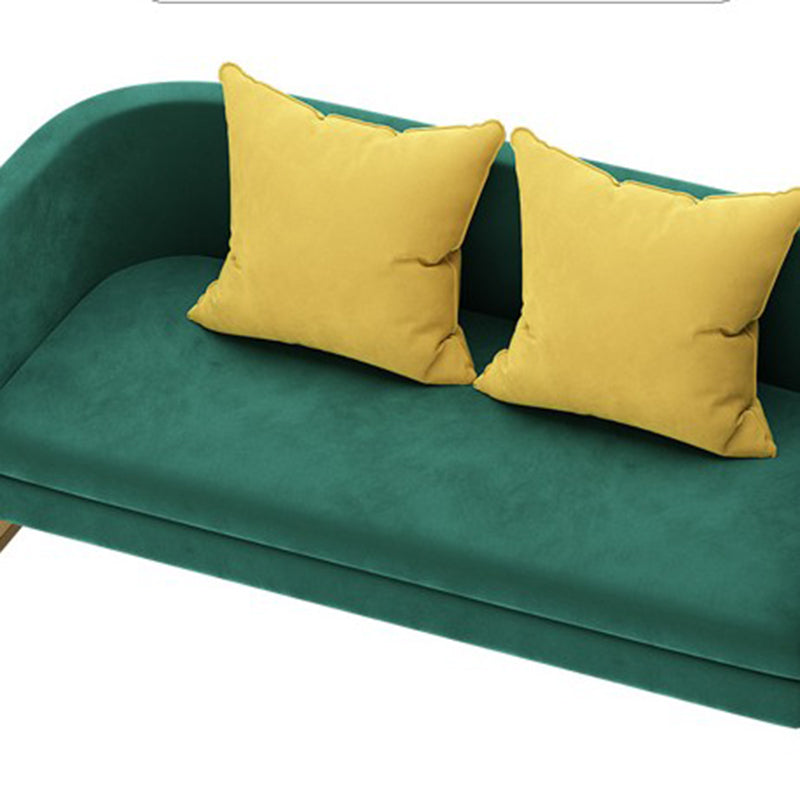 24.40" W x 29.52" H Velvet Tuxedo Arm Sofa Contemporary Standard Sofa