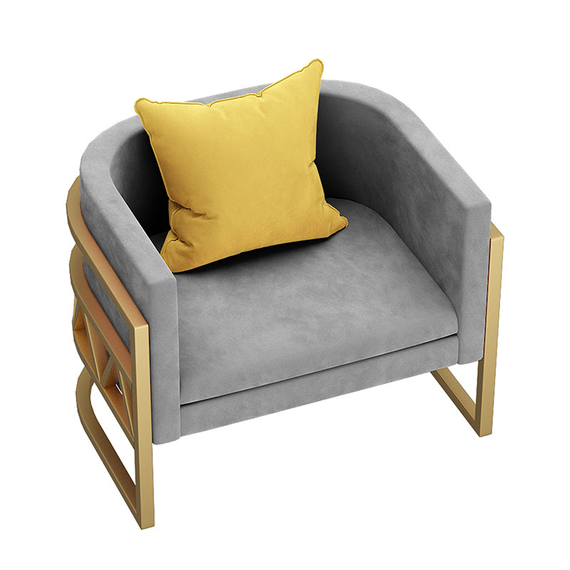 24.40" W x 29.52" H Velvet Tuxedo Arm Sofa Contemporary Standard Sofa