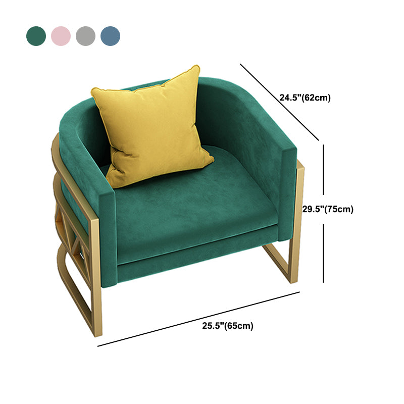 24.40" W x 29.52" H Velvet Tuxedo Arm Sofa Contemporary Standard Sofa