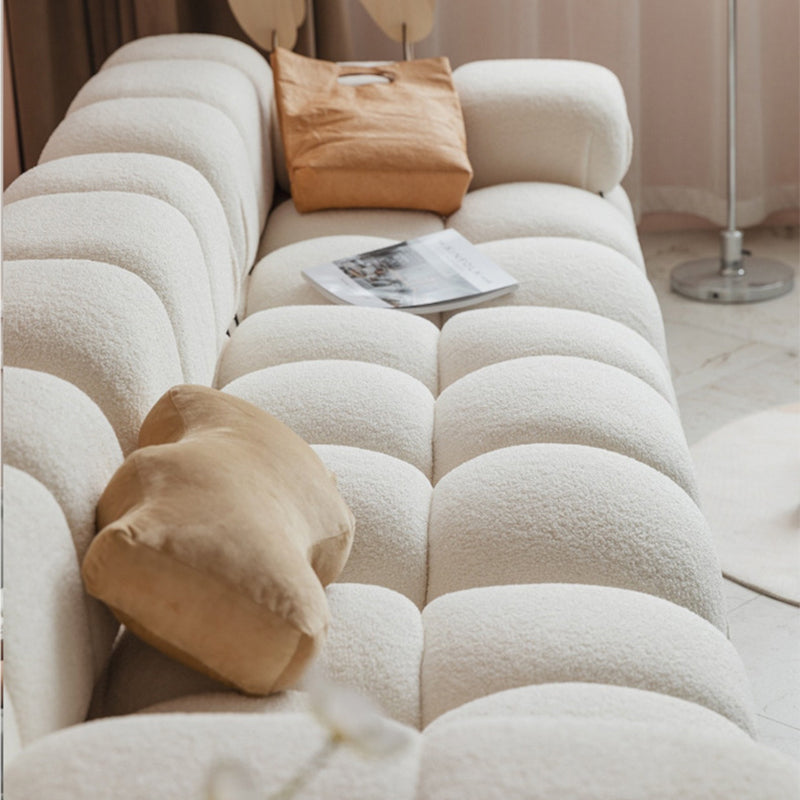 Modern Style Sofa Low Back Padded with Sponge Cushions Sofa Bed