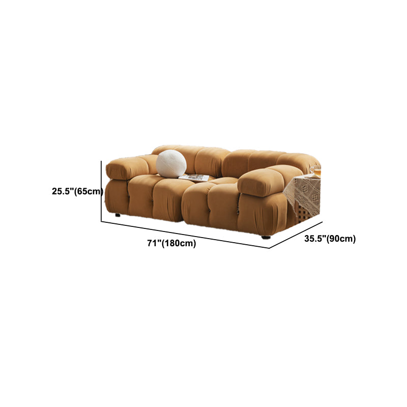 Modern Style Sofa Low Back Padded with Sponge Cushions Sofa Bed