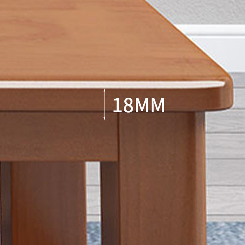 Rectangular 4 Legs Base Solid Wood Table with Storage Shelf Nordic Style Coffee Table