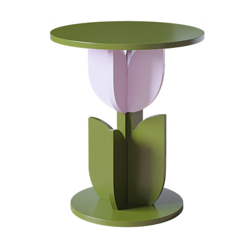 Round/free Shape Square Block Base Glass/solid Wood Table Modern Style Coffee Table