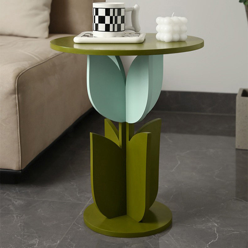 Round/free Shape Square Block Base Glass/solid Wood Table Modern Style Coffee Table