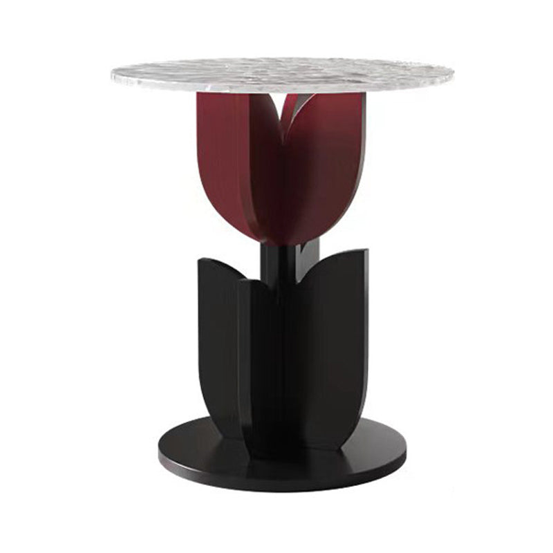 Round/free Shape Square Block Base Glass/solid Wood Table Modern Style Coffee Table