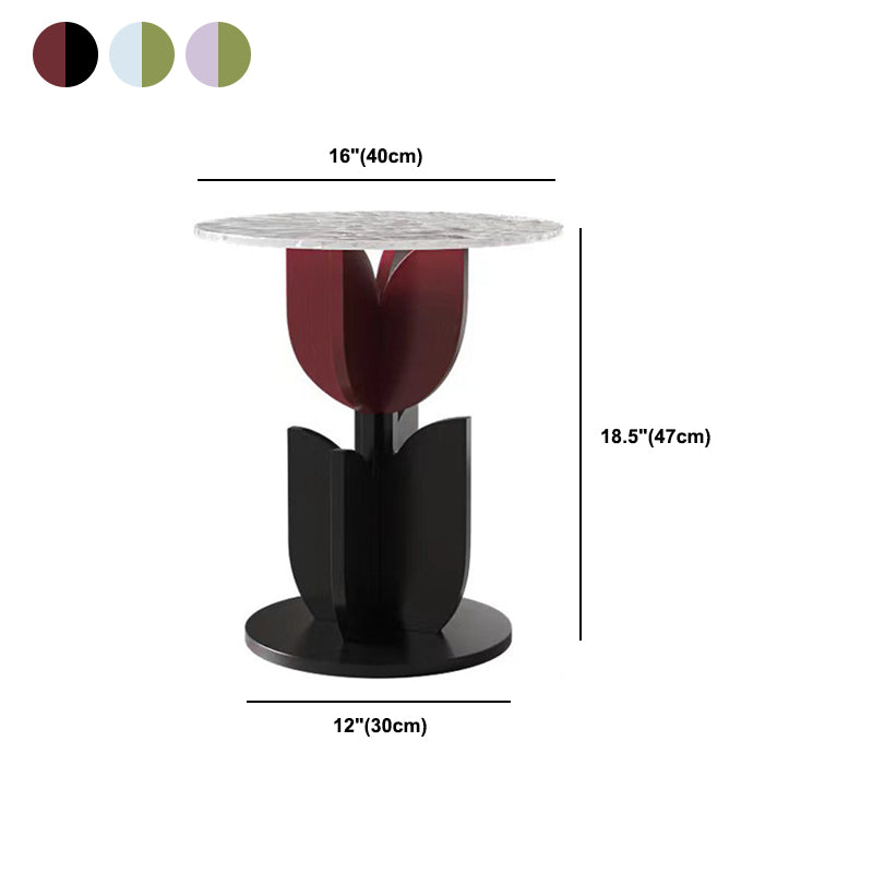 Round/free Shape Square Block Base Glass/solid Wood Table Modern Style Coffee Table