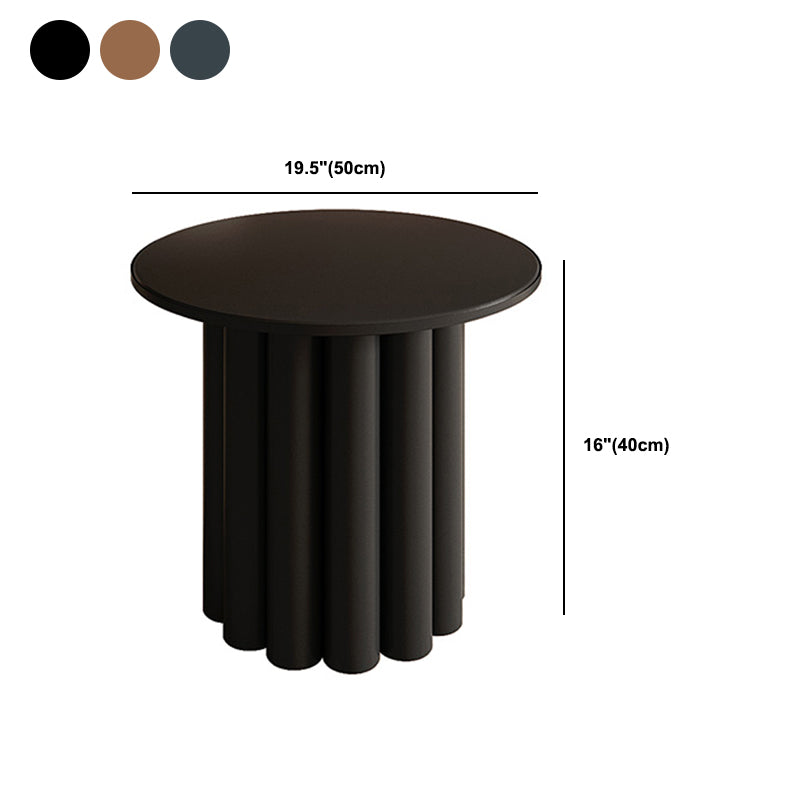 Scandinavian Round Wood Coffee Table Pedestal Cocktail Table