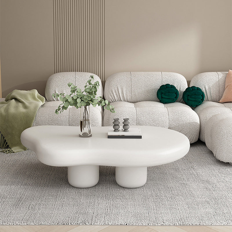 Solid Wood 4 Legs Coffee Table Minimalist Modern Coffee Table