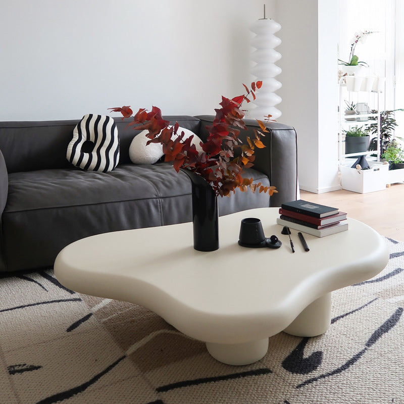 Solid Wood 4 Legs Coffee Table Minimalist Modern Coffee Table