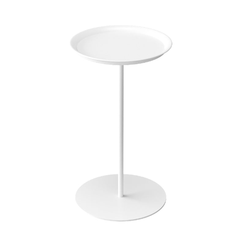 Round Metal Table with Pedestal Base Base Medieval Modern Style Side Table