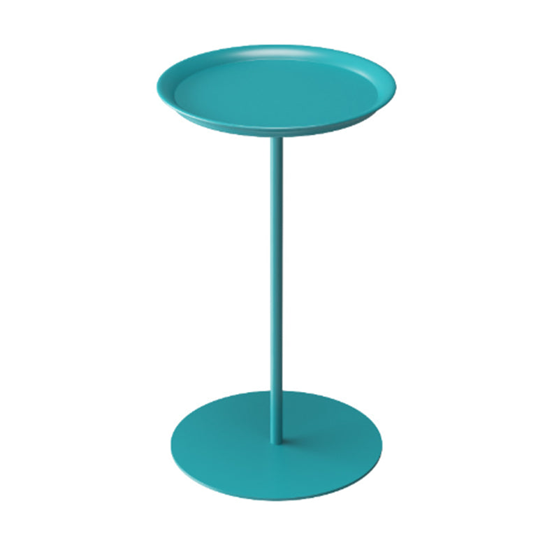 Round Metal Table with Pedestal Base Base Medieval Modern Style Side Table
